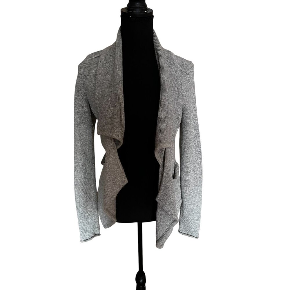 Banana Republic 45% Wool, 25% Viscose Open Water Fall Gray Cardigan Size Small - Picture 1 of 9